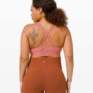Lululemon Energy Bra High Neck Long Line Brier Rose Size 6